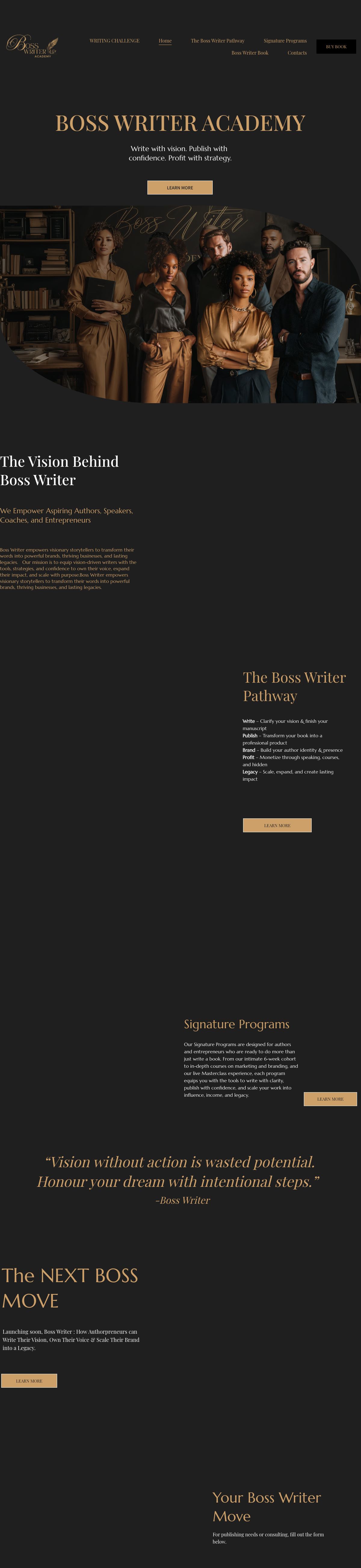 Boss Writer Academy — author coaching