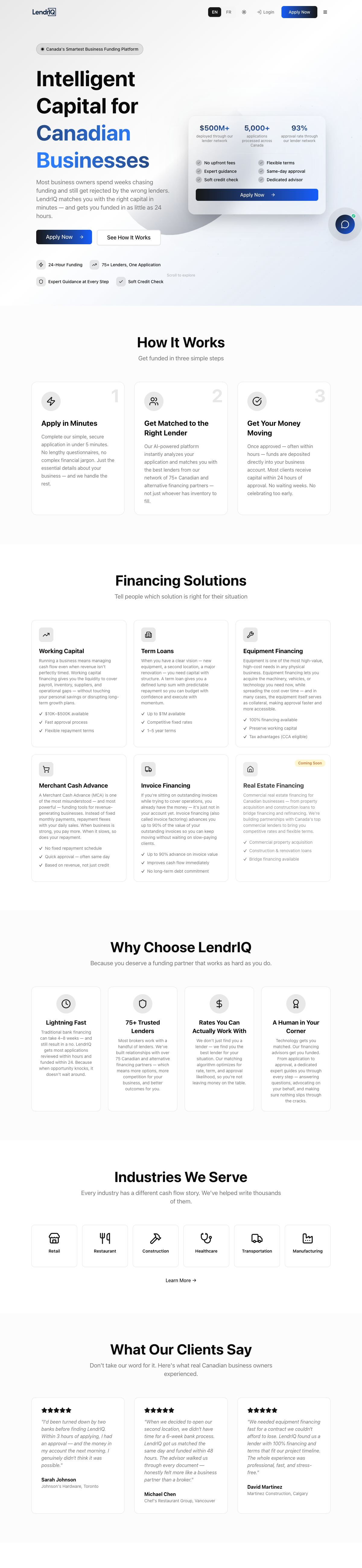 Lendriq — business financing platform