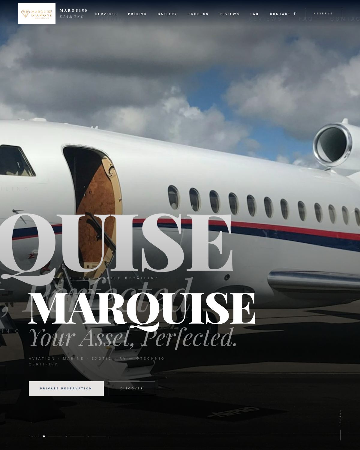 Marquise Diamond — private aviation experience